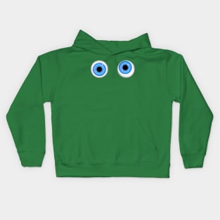 My eyes are up here - Blue Kids Hoodie